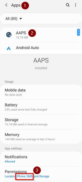 Как настроить SMS-команды в AAPS
